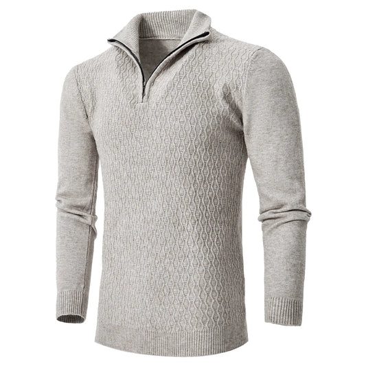 Men's Sweater Lapel Half Zipper Sweater - sumet.shop