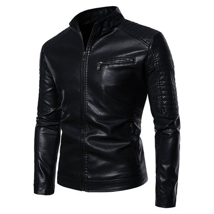 Coat Leather Jacket Men's Youth Motorcycle Slim Men's Leather Jacket