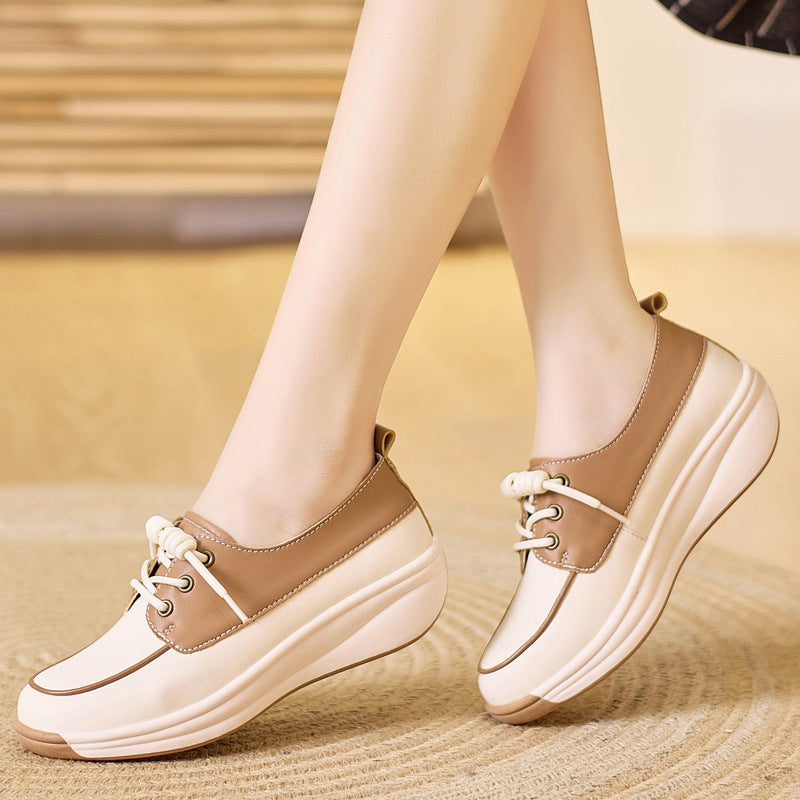 Comfortable Bottom Soft Surface Breathable White Shoes