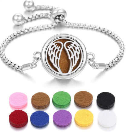 Bracelet Perfume Essential Oil Diffuser Locket Bracelet Charms Women Aroma Diffuser Jewelry - sumet.shop