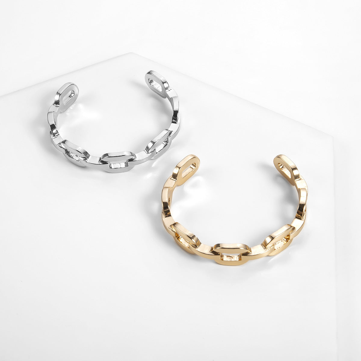 Geometric metal opening bracelet bracelet