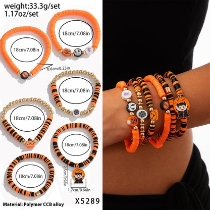 Pumpkin Bracelet Suit European And American Halloween New Skull Pumpkin Bracelet Suit
