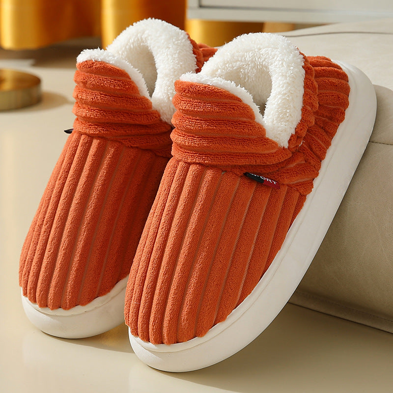Cotton Shoes  Full Heel Wrap Cotton Shoes Fleece Lined Platform