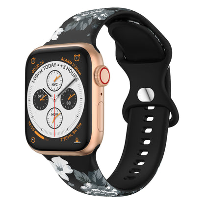 Compatible with Apple, Silicone Strap New Figure 8 Buckle Iwatch6 SE Silicone Printed Strap