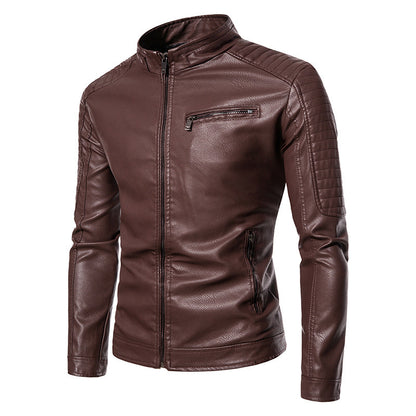 Coat Leather Jacket Men's Youth Motorcycle Slim Men's Leather Jacket