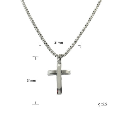 Men's Stainless Steel Cross Pendant