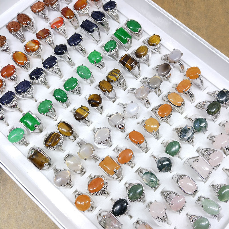 Rings Hand Jewelry A Variety Of Natural Stone