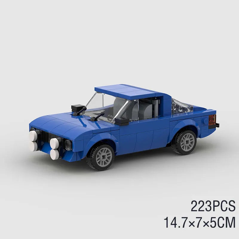 Assembled Building Block Series 8-cell Supercar Racing Model