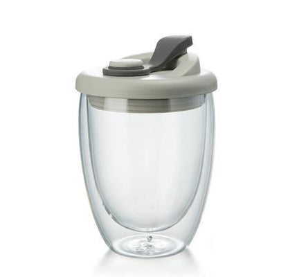 Double-layer Glass Water Cup With Lid