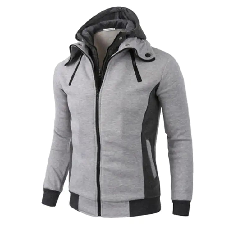 Double Zipper Hoodie Jacket for Men - sumet.shop