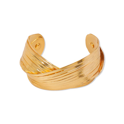 High Profile Fashion Design Linear Glossy Bracelet Hollow Out - sumet.shop