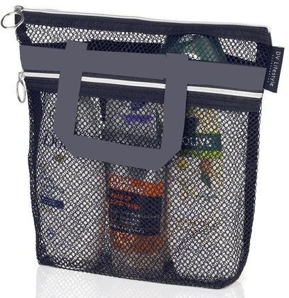 Portable Shower Handbag Transparent Mesh Cosmetic Bag