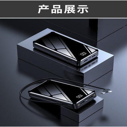 With Cable Mirror Digital Display Large Capacity Portable Power