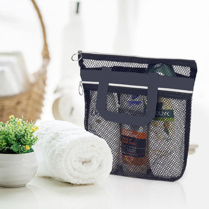 Portable Shower Handbag Transparent Mesh Cosmetic Bag