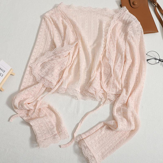 Summer New Suspender Skirt Small Shawl Blouse Outer Wear