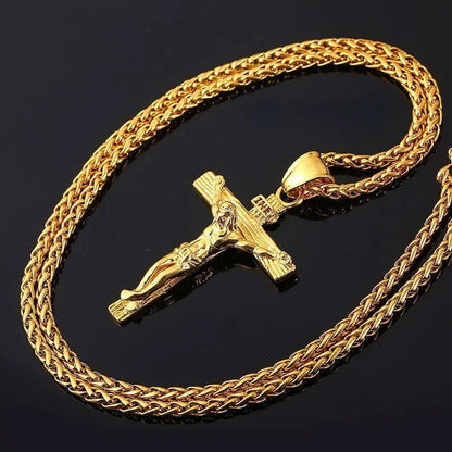 Religious Jesus Cross Necklace for Men - sumet.shop