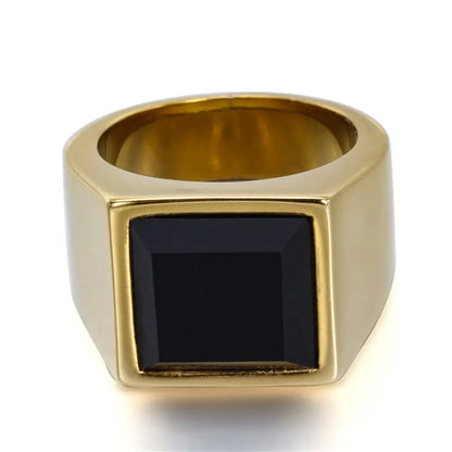 ZORCVENS Black Stone Rings for Men - sumet.shop