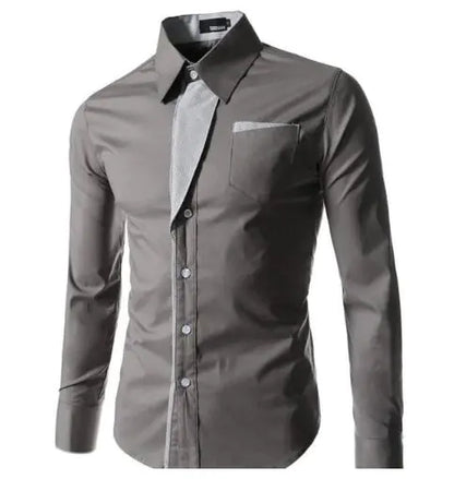 Male Fashion Shirts Full Sleeve Stripe Shirt Men Slim Fit Design Formal   Dress Shirts 14 Colors Size M-4XL - sumet.shop