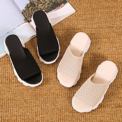 Low Heel Sandals Women's Home Platform Low Heel Sandals And Slippers