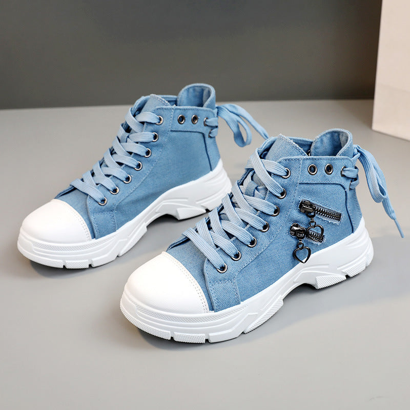 Casual Shoes New Canvas Breathable Platform Heighten Casual Shoes