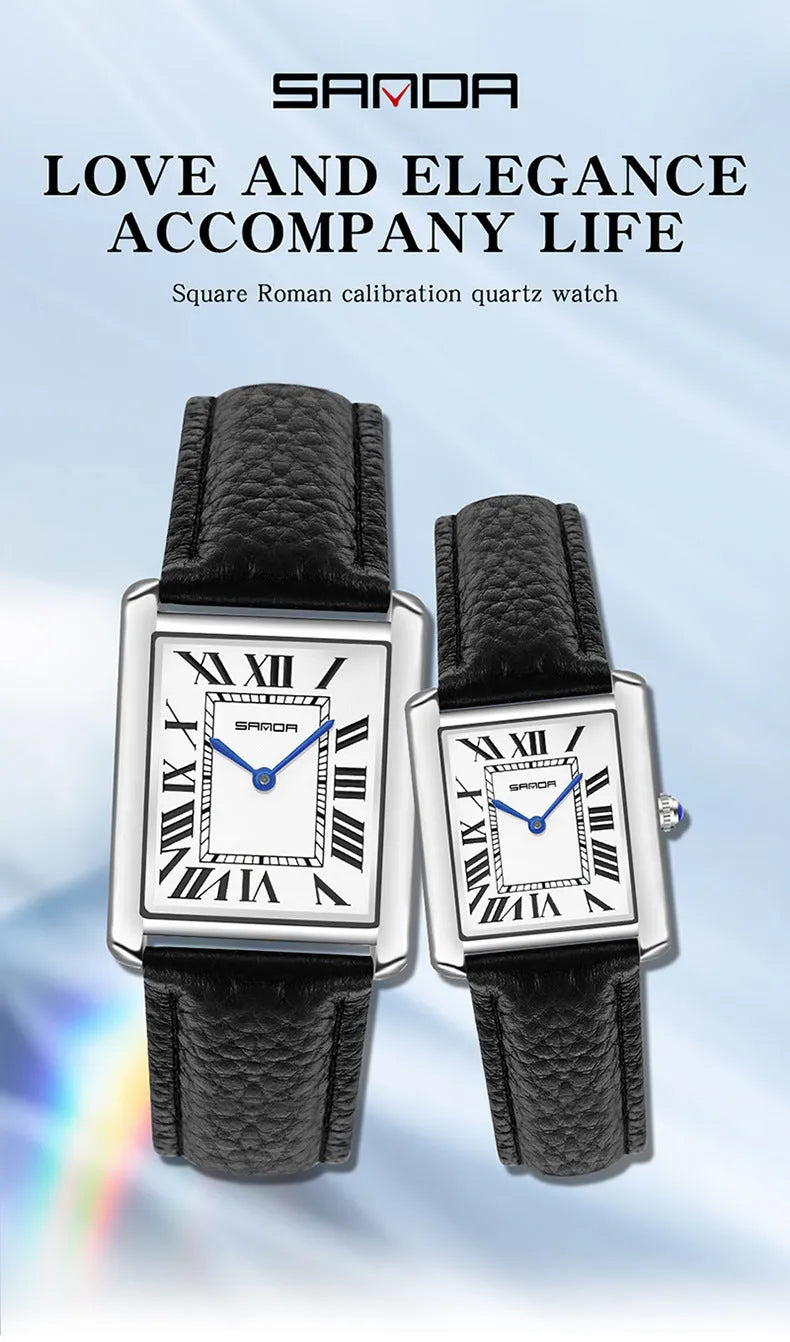 Roman Scale Watch Couple Fashion Waterproof Watch