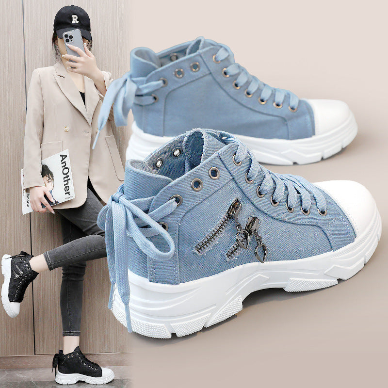 Casual Shoes New Canvas Breathable Platform Heighten Casual Shoes