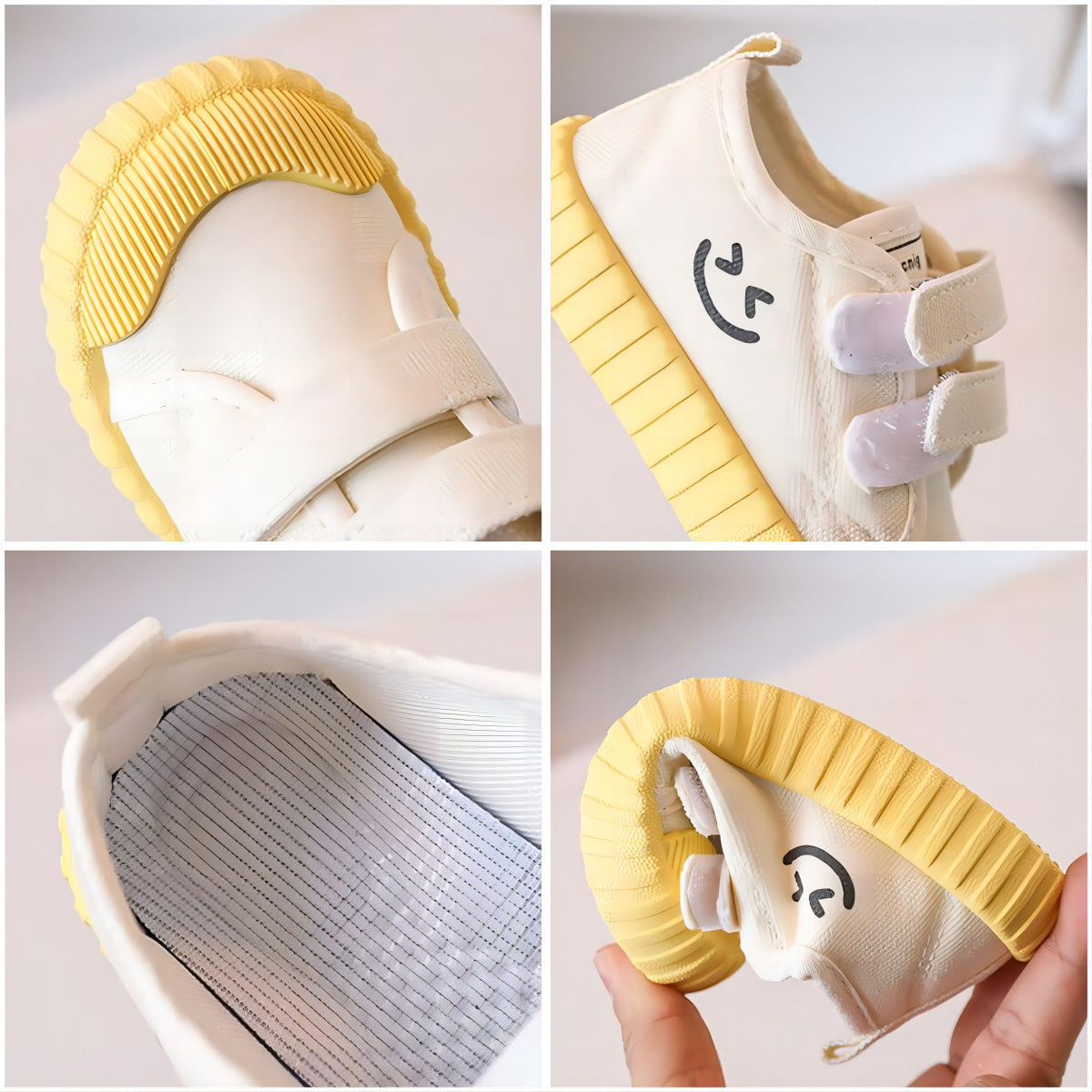 Children's Canvas Shoes Korean Smiley Casual Shoes Boys And Girls Shoes College Kindergarten Indoor Shoes