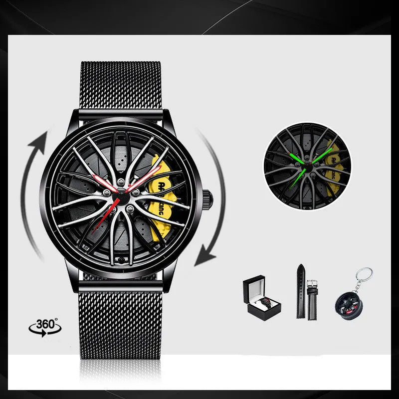 Wheel Men's Watch Skeleton Forged Caliper AMG488 Wheel Men's Watch