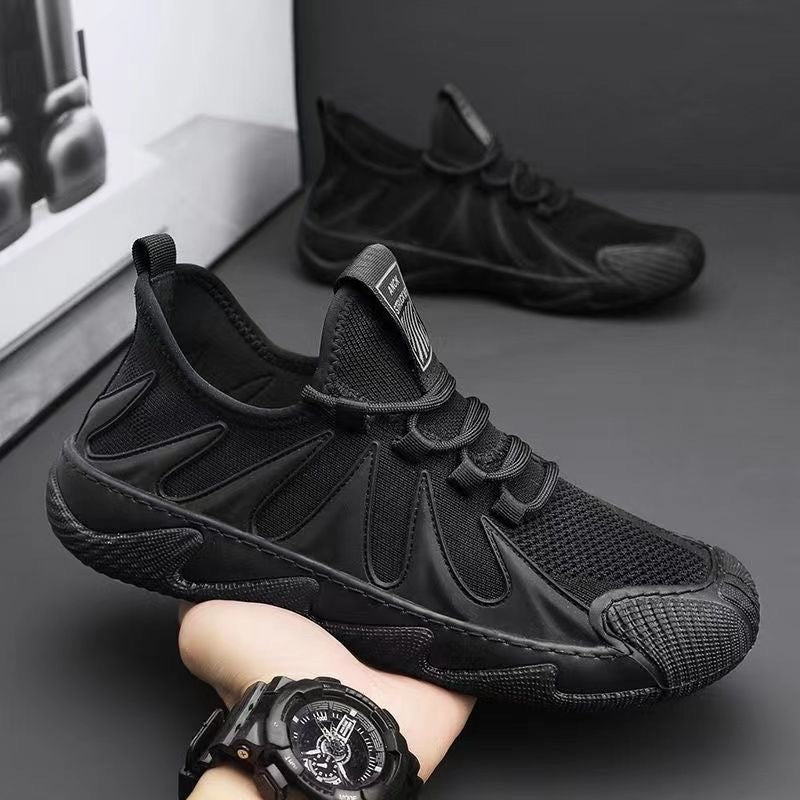 Casual Shoes Breathable Mesh Sports Shoes Casual Lace-up Sneakers Men Non-slip Shoes - sumet.shop