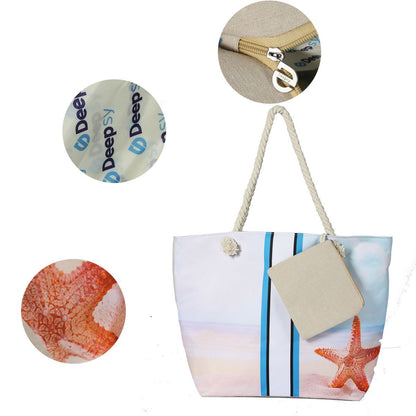 Beach Waterproof Bags Canvas Beach Tote Bag For Women.