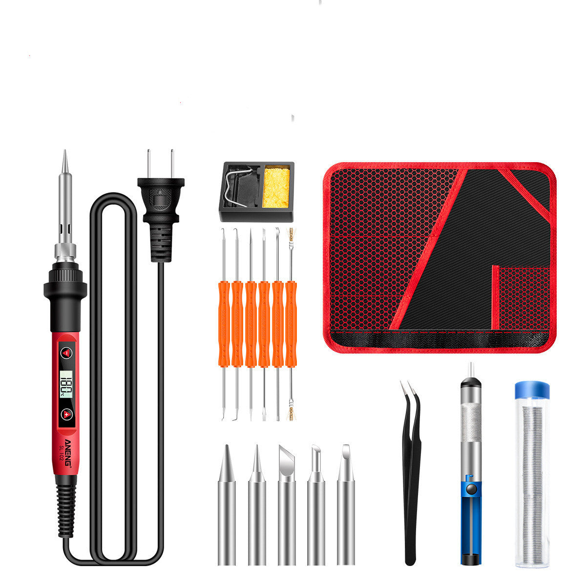 Constant Temperature Electric Soldering Iron Set Adjustable Temperature 60W Digital Display Internal Heat Welding - sumet.shop
