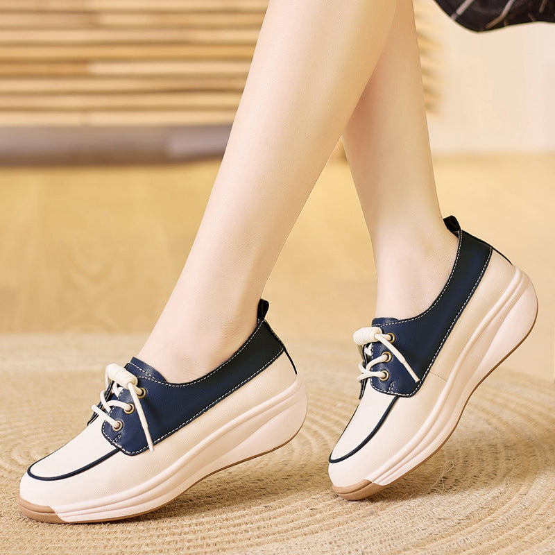 Comfortable Bottom Soft Surface Breathable White Shoes