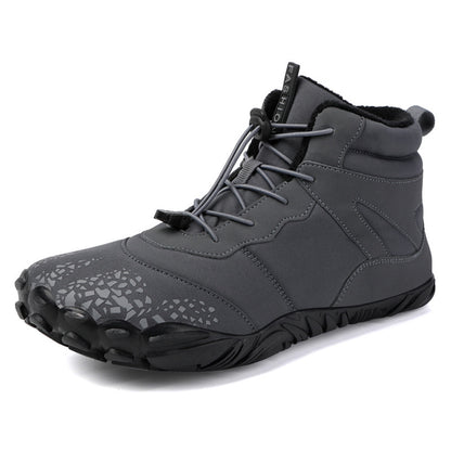Waterproof Boots Winter Fleece-lined Waterproof Cotton-padded Shoes Five-finger Snow Boots