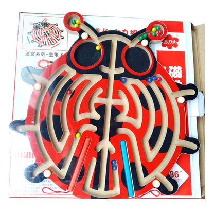 Children's Puzzle Moving Pen On Track To Carry Maze