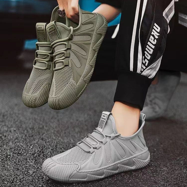 Casual Shoes Breathable Mesh Sports Shoes Casual Lace-up Sneakers Men Non-slip Shoes - sumet.shop