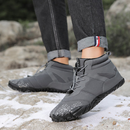 Waterproof Boots Winter Fleece-lined Waterproof Cotton-padded Shoes Five-finger Snow Boots