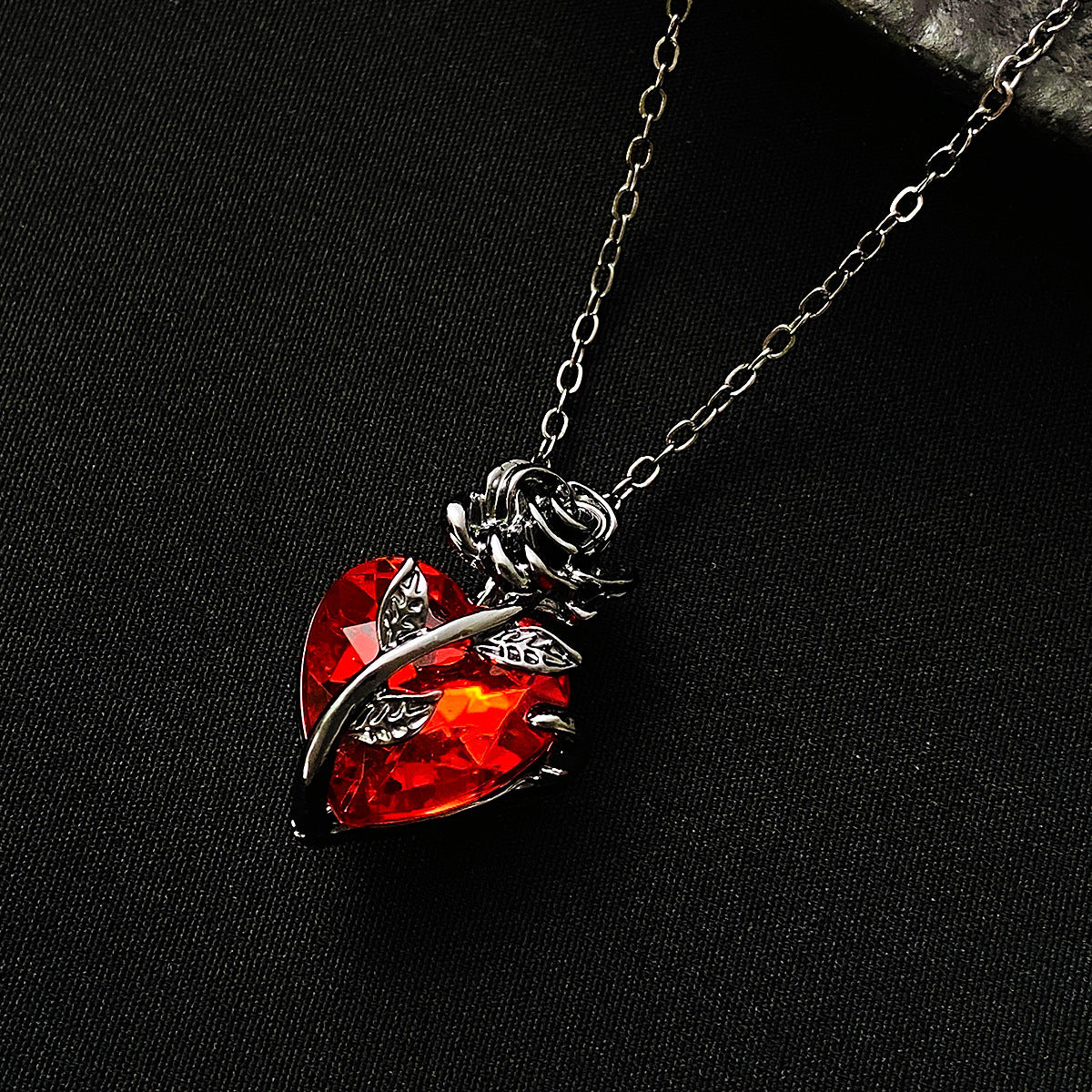 Heart-shaped Clavicle Chain Pendant Necklace For Valentine's Day