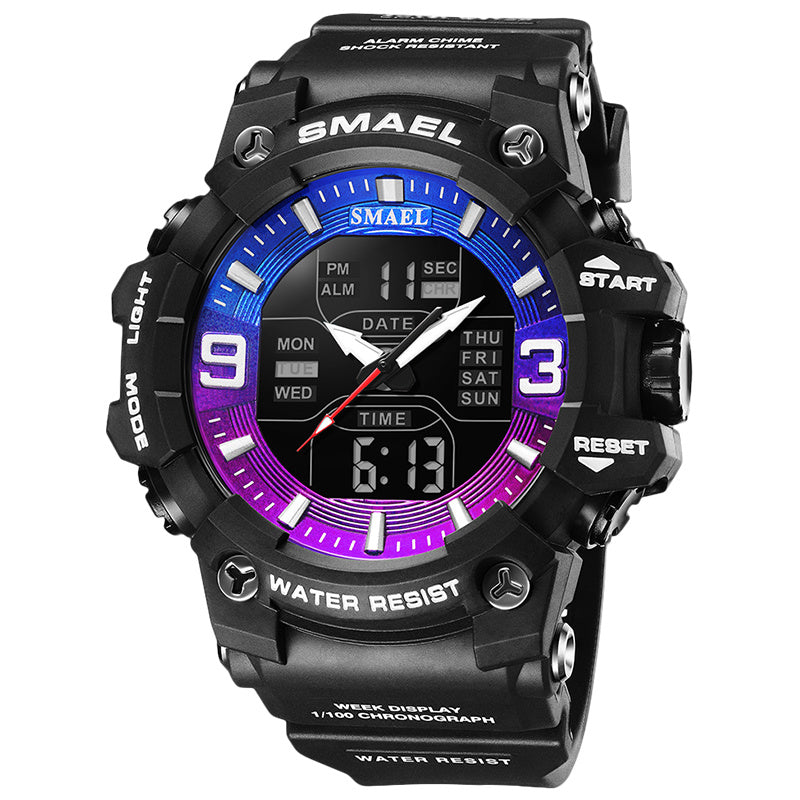 Sports Waterproof Electronic Watch Multi-function Training Alarm Clock Watch - sumet.shop