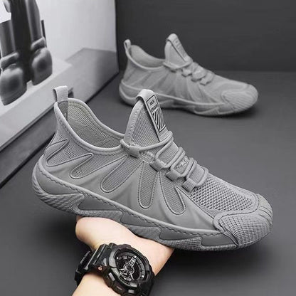 Casual Shoes Breathable Mesh Sports Shoes Casual Lace-up Sneakers Men Non-slip Shoes - sumet.shop