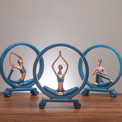 Creative Yoga Girl Resin Crafts Figure Ornaments