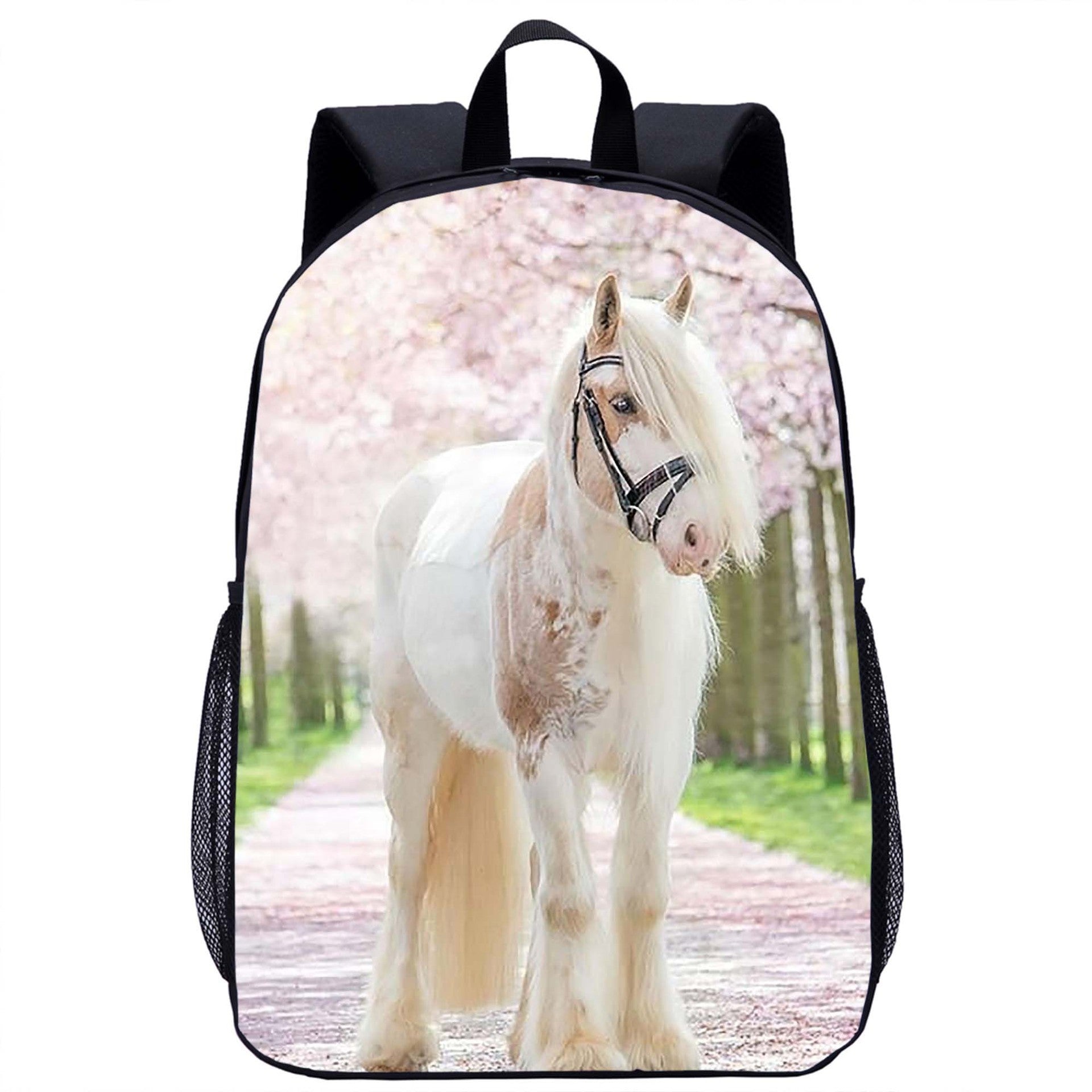 Youth Backpack Lion Print 17 Inch Large Capacity Youth Backpack