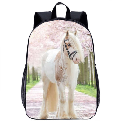Youth Backpack Lion Print 17 Inch Large Capacity Youth Backpack