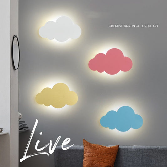 Creative Wall Lamp Bedside Lamp Bedroom Simple Modern Cartoon Clouds