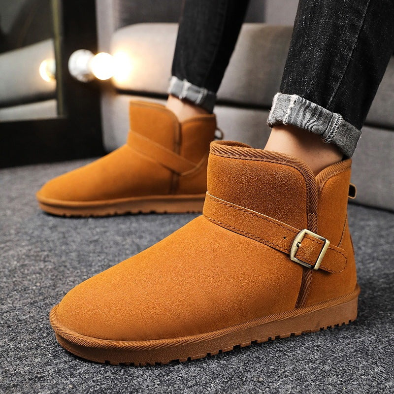 Short Tube Cotton boots Thickened Warm Bread Shoes Plus Velvet Leisure Short Tube Cotton