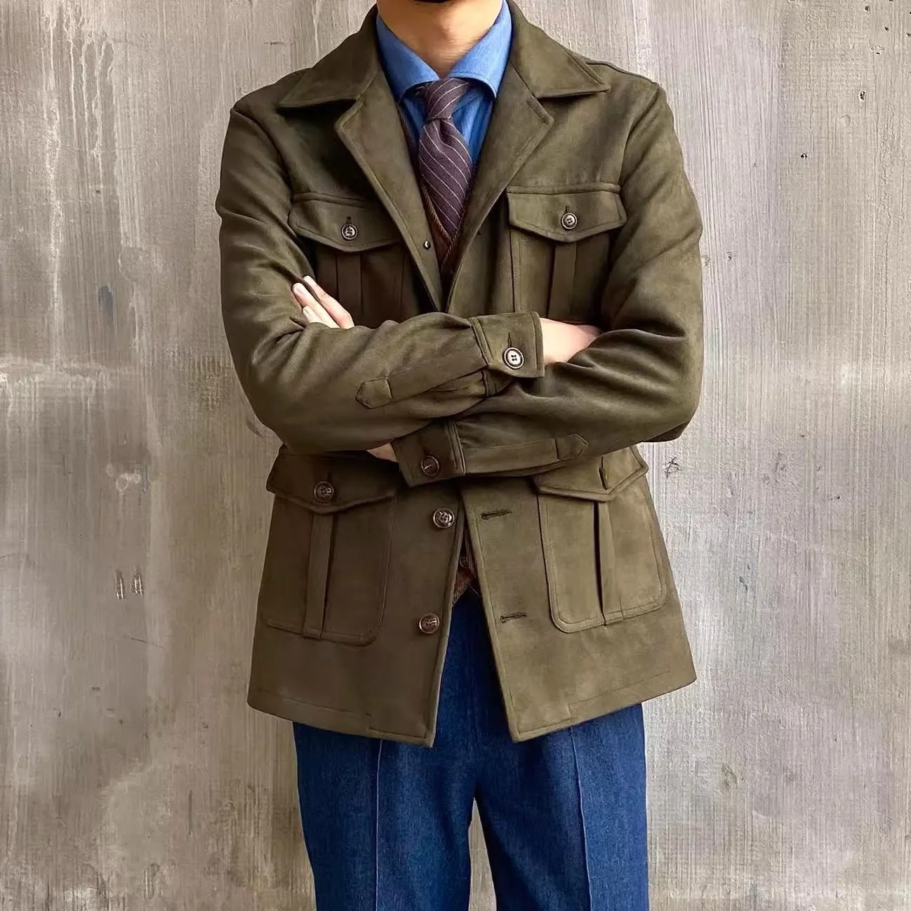 Slim Jacket  Japanese-style Retro Slim Jacket Men