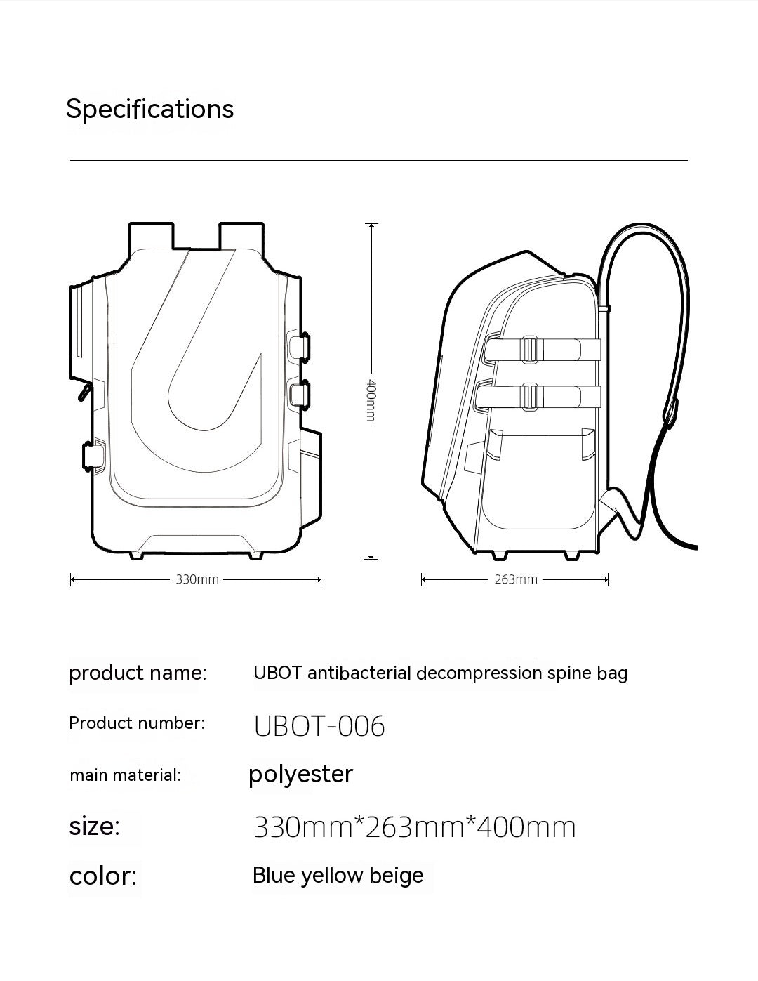 Waterproof Schoolbag Extra Large Weight-reducing Breathable Waterproof Schoolbag