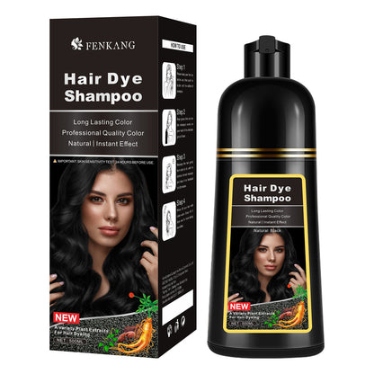 English Black Plant Hair Dye Covering Gray Hair Wash Black Bubble Hair Color Cream