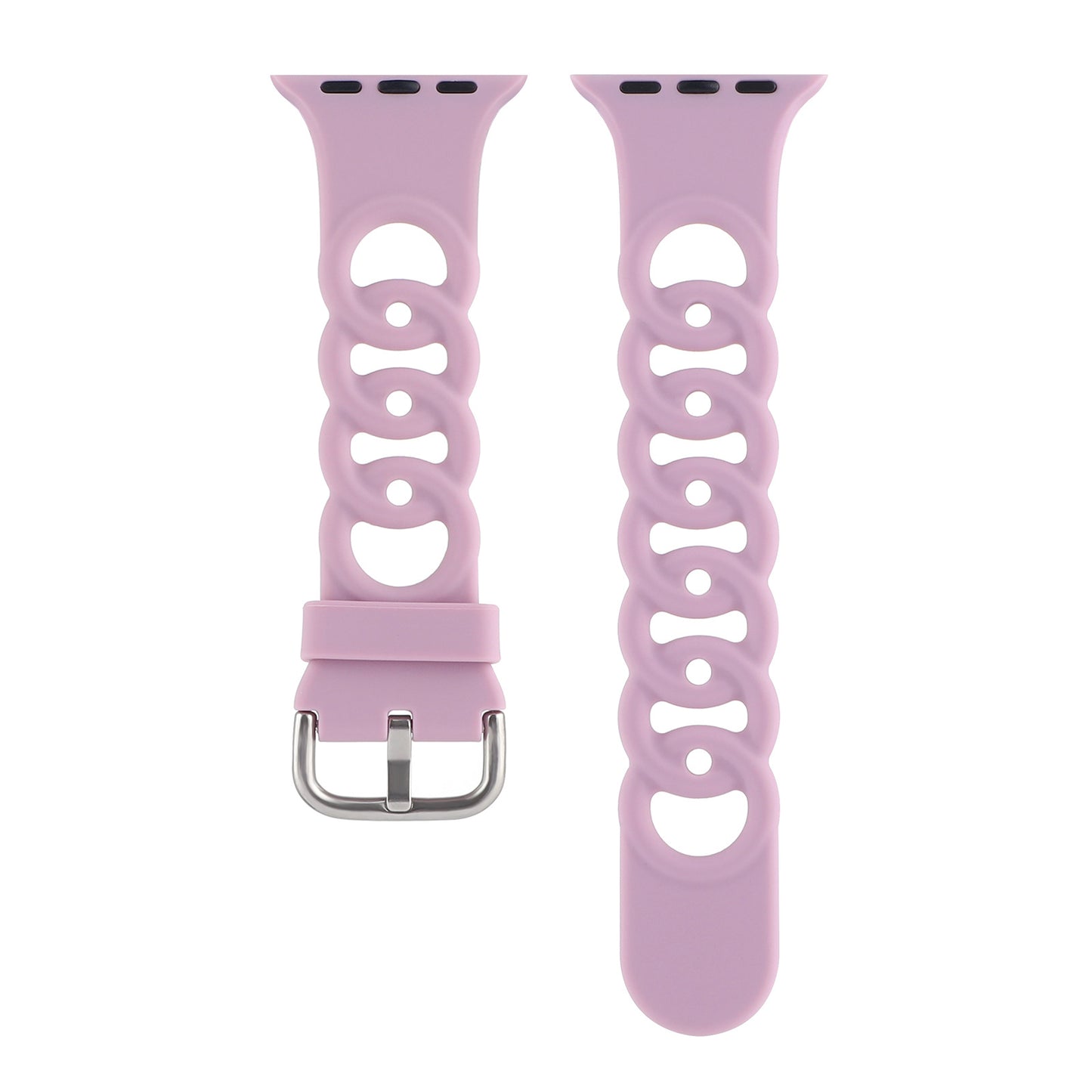 Solid Color Circle Hollow Silicone Strap
