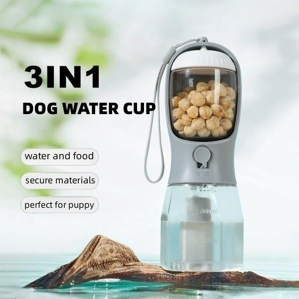 Dog Water Cup Drinking Food Garbage Bag Three-in-one