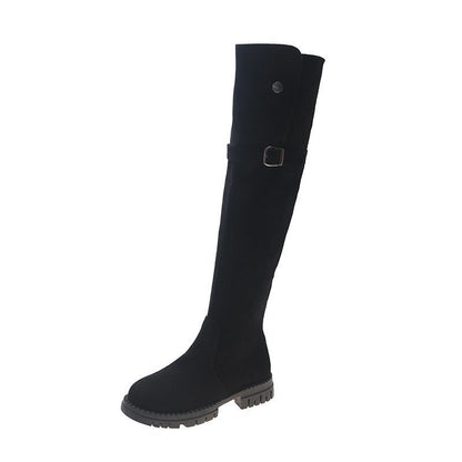 Thick-heeled Over-the-knee Plus Fleece Snow Boots